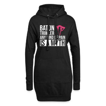 Baton Twirler Design Für Majorette - Sweat-shirt à capuche long Femme - noir - Devant