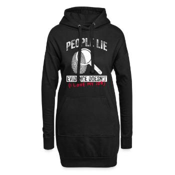 Forensisches Kriminologie-design Für Forensische - Hoodie-Kleid - Schwarz - Vorne