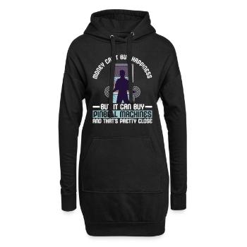 Retro-flipper-spieldesign Für - Sweat-shirt à capuche long Femme - noir - Devant