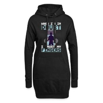 Spiel-flipping-maschinen-design Für - Sweat-shirt à capuche long Femme - noir - Devant