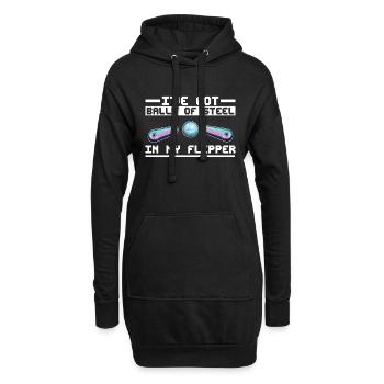 Retro-flipper-spieldesign Für Flipperspieler - Hoodie Dress - black - Front
