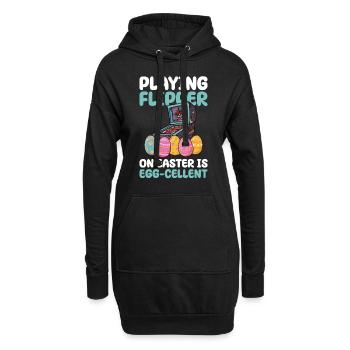 Klassisches Flipper-ostern-design Für - Hoodie-Kleid - Schwarz - Vorne