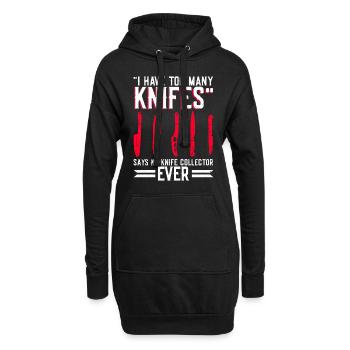 Messersammler Mit Messersammlung - Hoodie-Kleid - Schwarz - Vorne