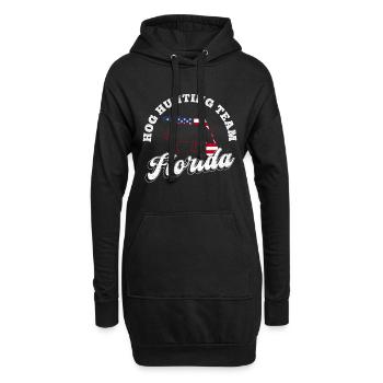 Schweinejagd Florida Design Für Wildschweinjäger - Hoodie-Kleid - Schwarz - Vorne