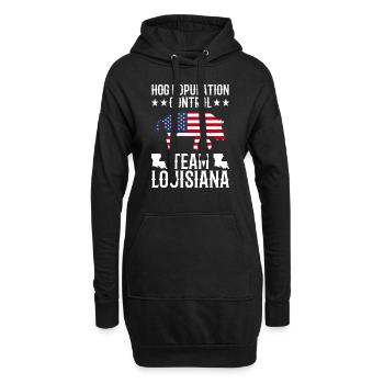 Schweinejagd Louisiana Design Für Die - Hoodie-Kleid - Schwarz - Vorne