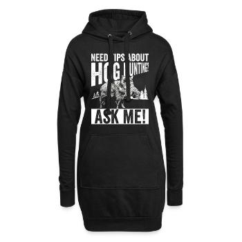 Schweinejagd-design Für - Hoodie-Kleid - Schwarz - Vorne