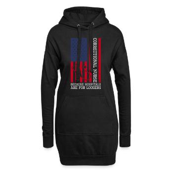 Forensisches Pflegedesign Für - Sweat-shirt à capuche long Femme - noir - Devant