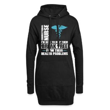Gefängniskrankenpflege-design Für - Sweat-shirt à capuche long Femme - noir - Devant