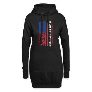 Patriotisches Aufzugsmechanik-design Für - Hoodie-Kleid - Schwarz - Vorne