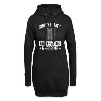 Entwurf Eines Aufzugsinstallateurs Für Einen - Hoodie-Kleid - Schwarz - Vorne
