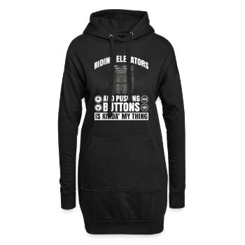 Aufzugstechniker-design Für - Sweat-shirt à capuche long Femme - noir - Devant