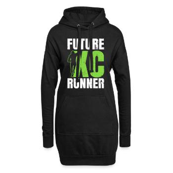 Xc-laufdesign Für Einen Zukünftigen Xc-läufer - Sweat-shirt à capuche long Femme - noir - Devant