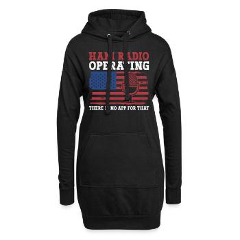 Amateurfunk-betriebsdesign Für Patriotischen - Sweat-shirt à capuche long Femme - noir - Devant