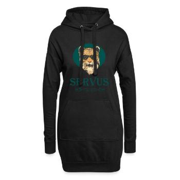 Tracht Bayrisch Trachten Bayern Ersatz Tiger Tirol - Sweat-shirt à capuche long Femme - noir - Devant