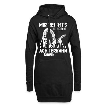 Achterbahn Freizeitpark Roller Coaster - Hoodie-Kleid - Schwarz - Vorne