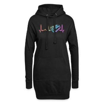 V8 engine 8 cylinder displacement car tuning tuner - Hoodie Dress - black - Front