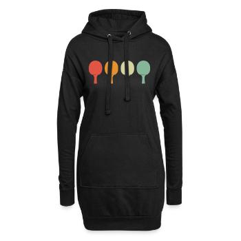 Tennis de table Ping-pong Joueur de tennis de table - Sweat-shirt à capuche long Femme - noir - Devant