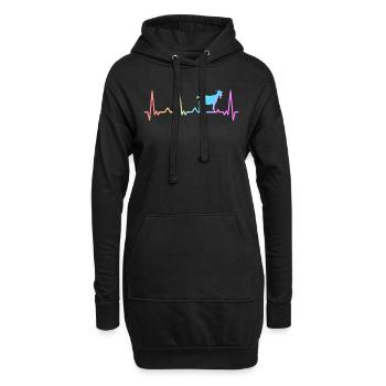 Chèvre Chèvres Chèvre Chèvre - Sweat-shirt à capuche long Femme - noir - Devant