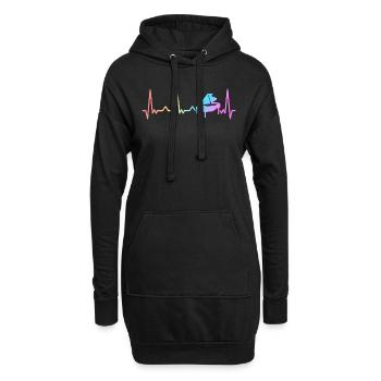 Piano Klavier Pianiste Instrument - Sweat-shirt à capuche long Femme - noir - Devant