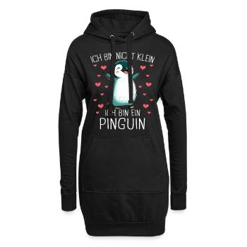 Pinguin Zwergpinguine Kaiserpinguin - Hoodie-Kleid - Schwarz - Vorne