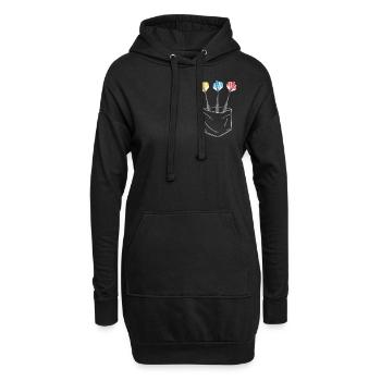 Dart Darts Dartspieler Dartsport - Hoodie-Kleid - Schwarz - Vorne