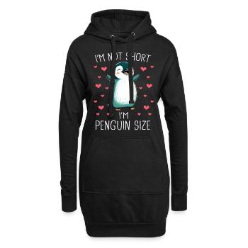 Pinguin Pinguine Tier - Hoodie-Kleid - Schwarz - Vorne
