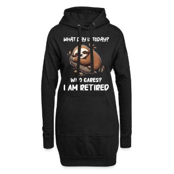 Rentner Ruhestand Rente Pensionierung - Hoodie-Kleid - Schwarz - Vorne