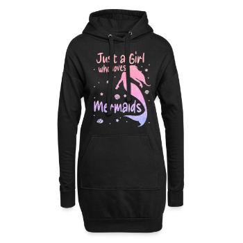 Mermaid Fable Mermaids Conte de fées - Sweat-shirt à capuche long Femme - noir - Devant