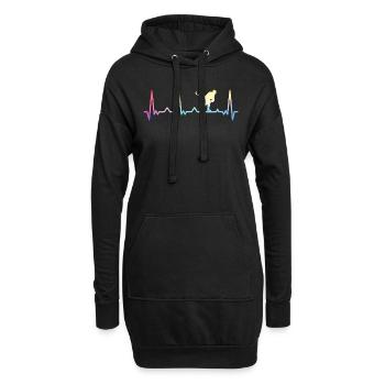Eishockey Hockey Sport - Hoodie-Kleid - Schwarz - Vorne