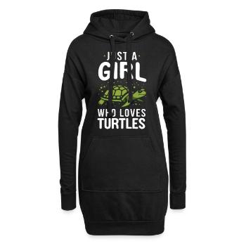 Tortue Tortue De Mer Tortue Animal - Sweat-shirt à capuche long Femme - noir - Devant