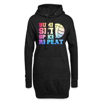 Joueur de volley-ball Volley-ball de plage Joueur de volley-ball S - Sweat-shirt à capuche long Femme - noir - Devant