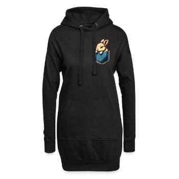Lapin, Lapin, Animal, Animal De Compagnie, Lapins - Sweat-shirt à capuche long Femme - noir - Devant