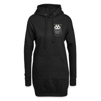 Opossum Possum Tier - Hoodie-Kleid - Schwarz - Vorne