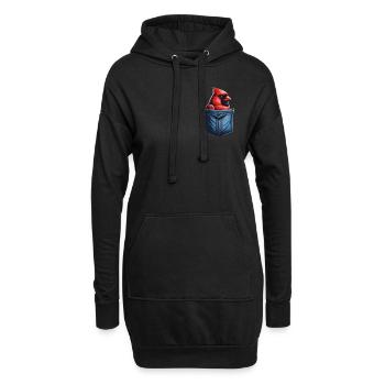 Kardinal Rotkardinal Vogel Roter Kardinal - Hoodie-Kleid - Schwarz - Vorne