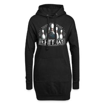 Bowling Bowler Pin Ball Bowling Ball - Hoodie-Kleid - Schwarz - Vorne