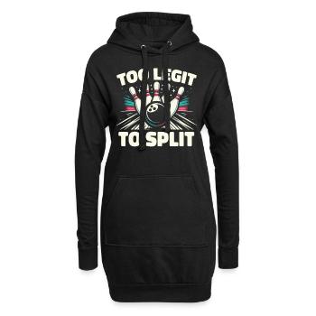 Bowling Bowler Pin Ball Bowling Ball - Hoodie-Kleid - Schwarz - Vorne