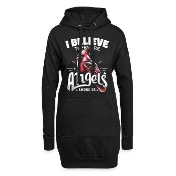 Kardinal Rotkardinal Vogel Roter Kardinal - Hoodie-Kleid - Schwarz - Vorne