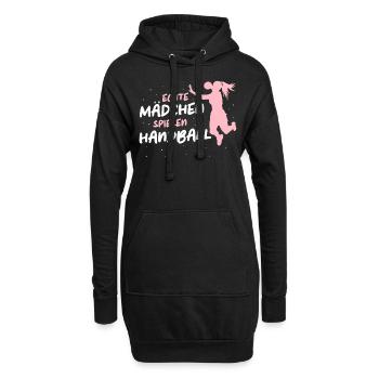 Handballer Handball Sport Handballspieler - Hoodie-Kleid - Schwarz - Vorne