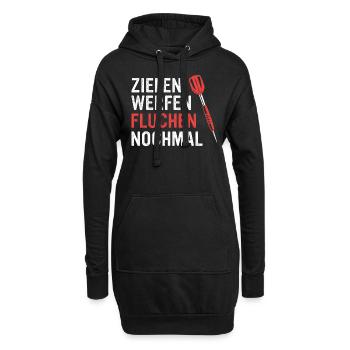Fléchettes Fléchettes Joueur de fléchettes Fléchettes Sport - Sweat-shirt à capuche long Femme - noir - Devant