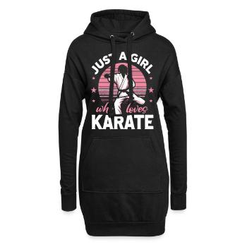Karaté Karaté Combattant Arts martiaux - Sweat-shirt à capuche long Femme - noir - Devant
