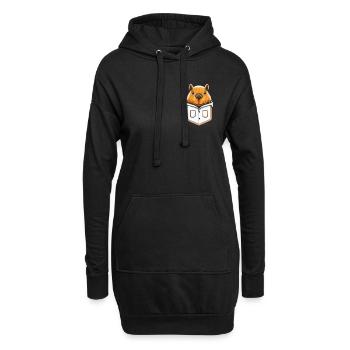 Capybara Capybara Rongeur Animal - Sweat-shirt à capuche long Femme - noir - Devant
