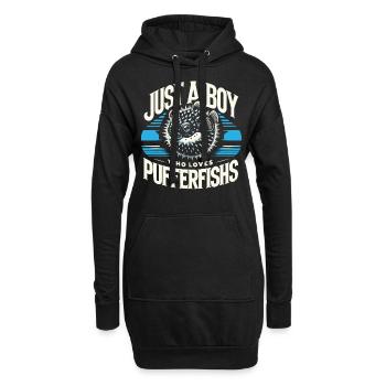Kugelfisch Kugelfische Fisch Ozean Tier - Hoodie-Kleid - Schwarz - Vorne
