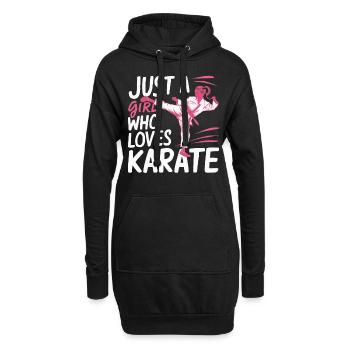 Karaté Karaté Combattant Arts martiaux - Sweat-shirt à capuche long Femme - noir - Devant