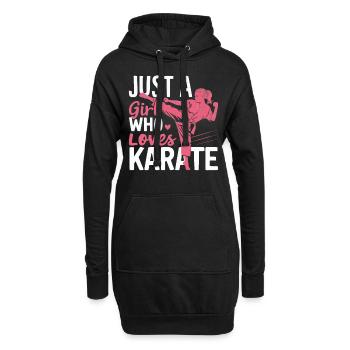 Karaté Karaté Combattant Arts martiaux - Sweat-shirt à capuche long Femme - noir - Devant