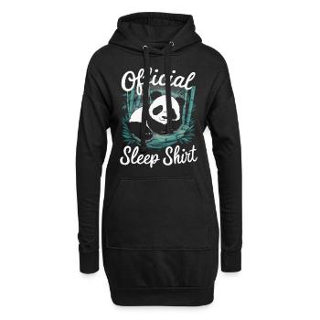Pandabär Panda Tier Pandas - Hoodie-Kleid - Schwarz - Vorne