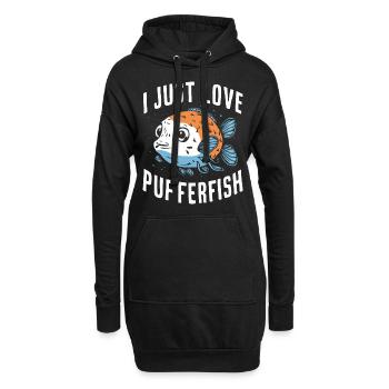 Kugelfisch Kugelfische Fisch Ozean Tier - Hoodie-Kleid - Schwarz - Vorne