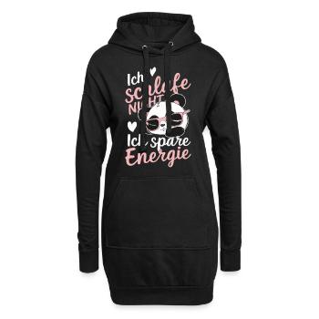 Panda Panda Ours Pandas - Sweat-shirt à capuche long Femme - noir - Devant