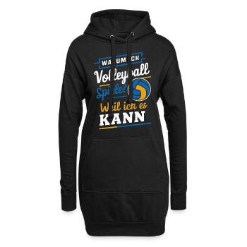 Volley-ball Volley-ball de plage Joueurs de volley-ball sportifs - Sweat-shirt à capuche long Femme - noir - Devant