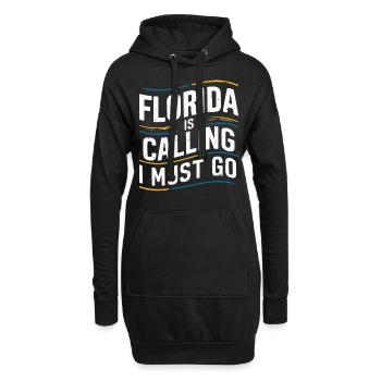 Florida USA Amerika Saat - Hoodie-Kleid - Schwarz - Vorne