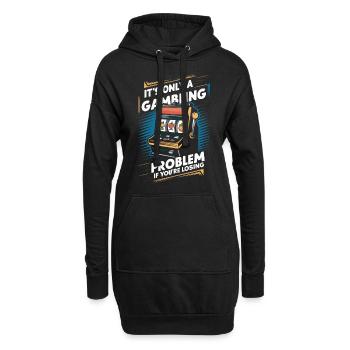 Casino Jeux de hasard Casino Las Vegas Joueurs - Sweat-shirt à capuche long Femme - noir - Devant